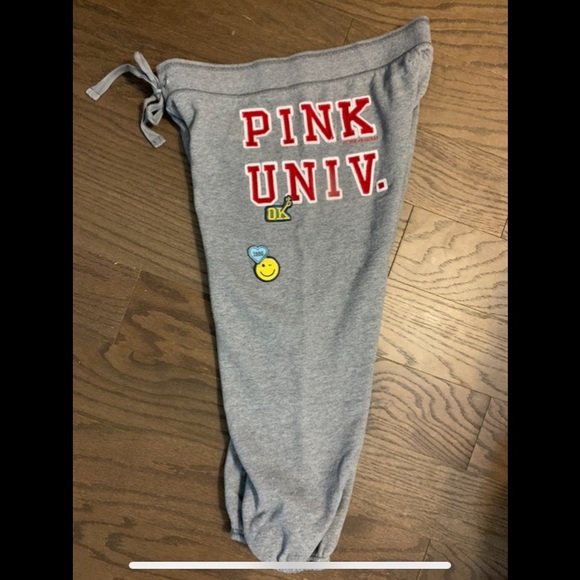 Pink by Victoria Secret Cropped Track Pants - Picture 2 of 2